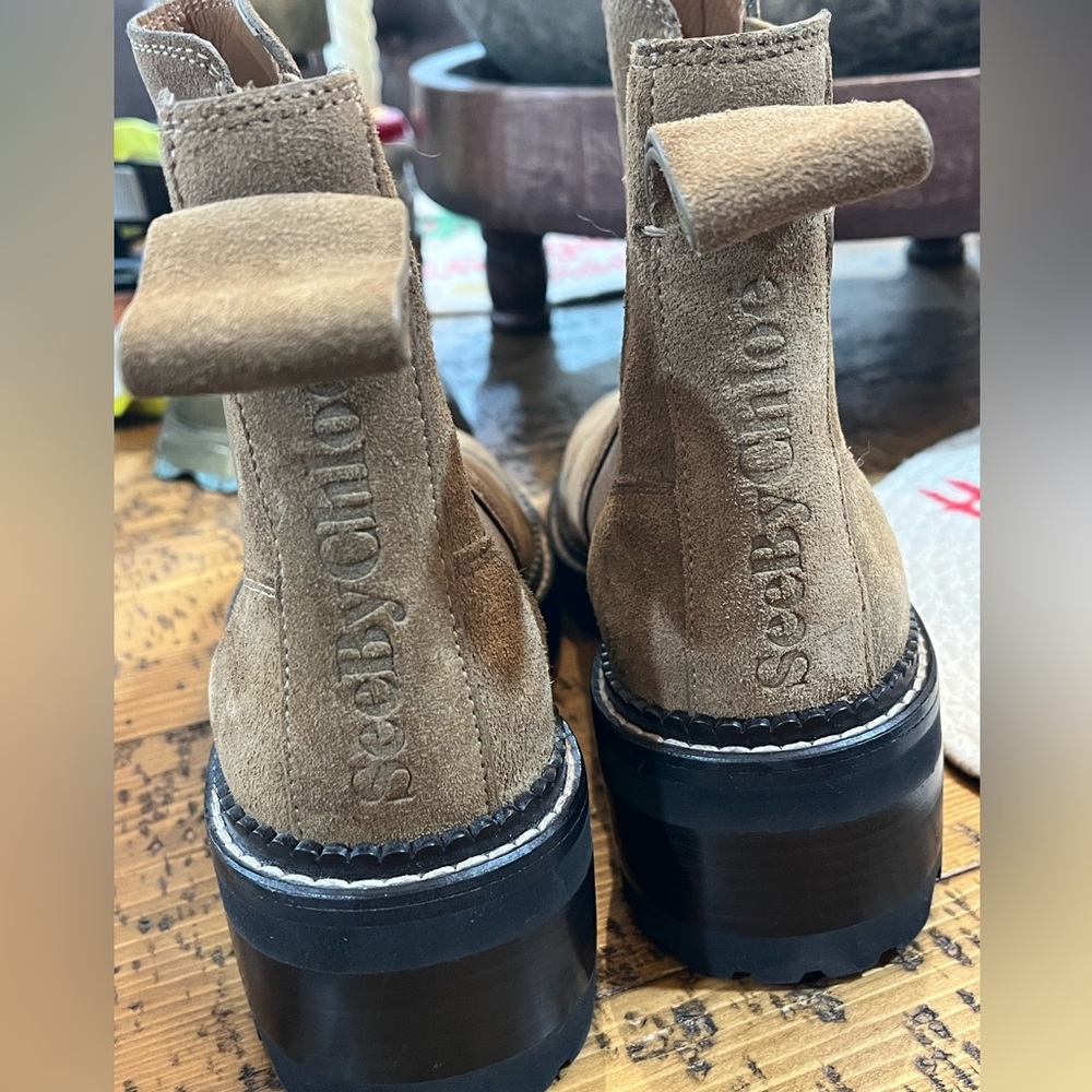 See by Chloe Mallory Suede Chelsea Boots/ booties like new size 37 - Picture 4 of 11